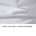 Men's V-Neck Drawstring Cotton Linen Henley Shirt Long Sleeve Hippie Casual Beach T Shirts | A275