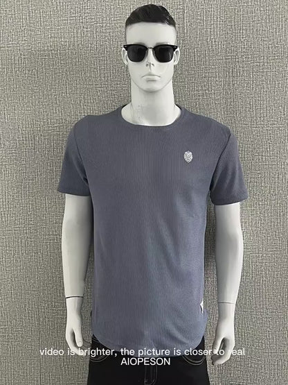 Men's Casual T-shirt Round Neck Sports Basic Bottom Shirt | QTS715