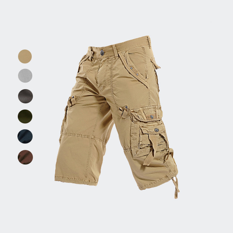 Cargo knee hot sale length shorts