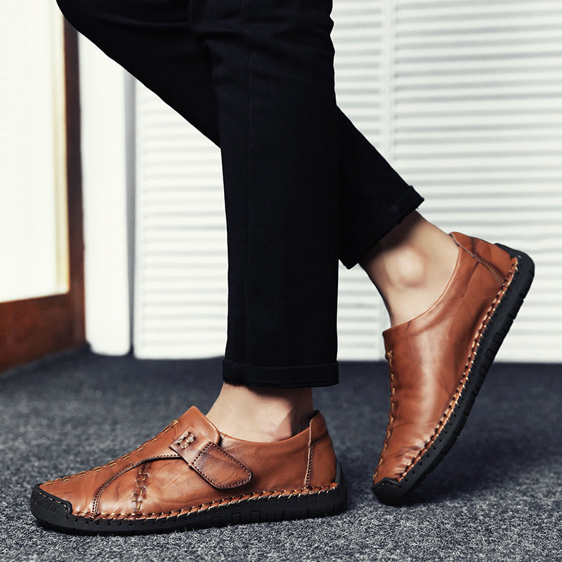 Men's Flat Casual Leather Driving Loafers -7808