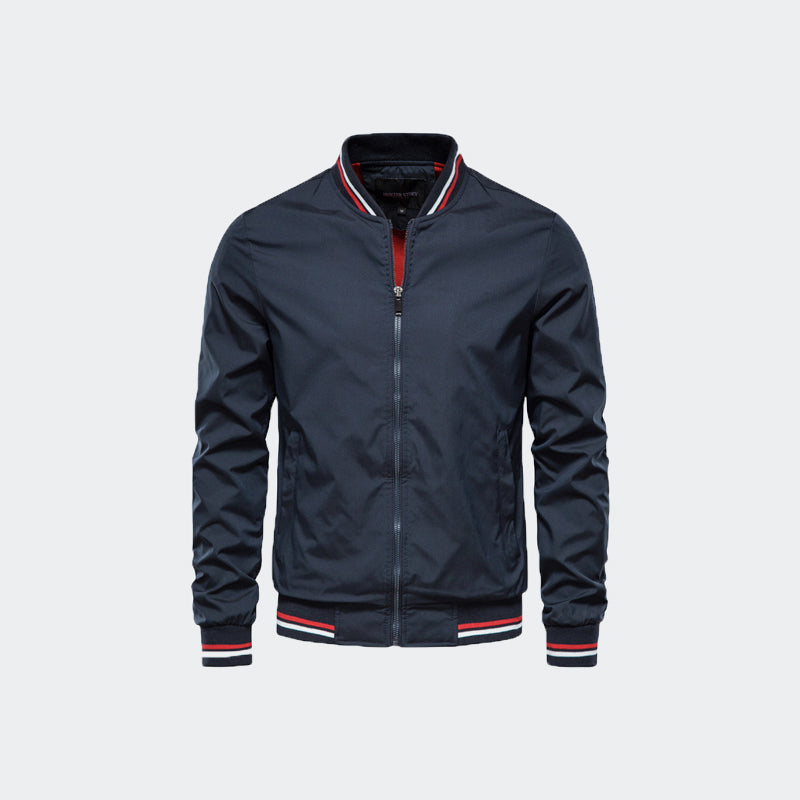 Giubbotti bomber da uomo primavera autunno con cerniera completa, cappotto attivo, outwear-8831