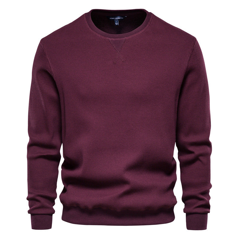 Maglione pullover girocollo termico lavorato a maglia casual slim fit da uomo-98505