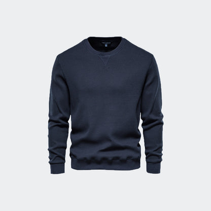 Pull col rond thermique en tricot basique coupe slim décontracté pour homme-98505