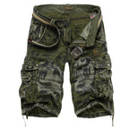Men's Leopard print Camo Cargo Shorts Relaxed Fit Multi-Pocket -2292
