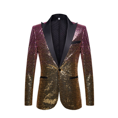 Veste de costume à paillettes à changement progressif de couleur pour hommes | A102