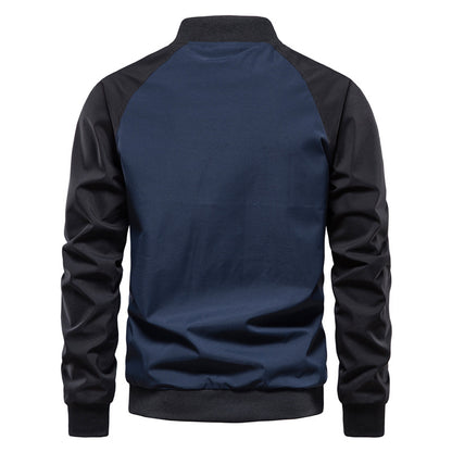 Vestes aviateur pour hommes printemps automne manteau actif à fermeture éclair complète vêtements d'extérieur-AXJK11