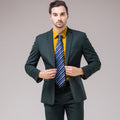 Premium Cotton Blend Gents Suit Smart Fit Suits Work Wedding Casual Business Tuxedo 2 Piece Set