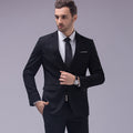 Premium Cotton Blend Gents Suit Smart Fit Suits Work Wedding Casual Business Tuxedo 2 Piece Set