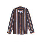 Men's Casual Long Sleeve Button-Down Shirts Striped Dress Shirts | MC255371