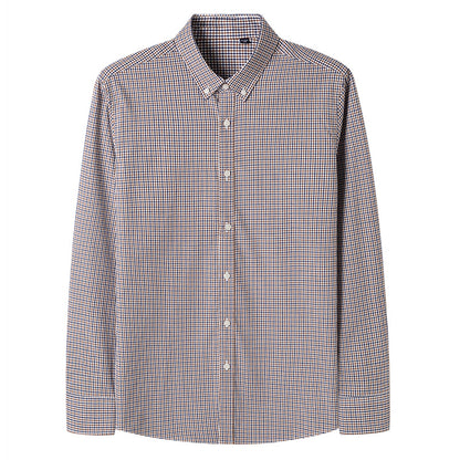 Men Plaid Cotton Casual Regular Fit Long Sleeve Button Down Dress Shirts | C2050