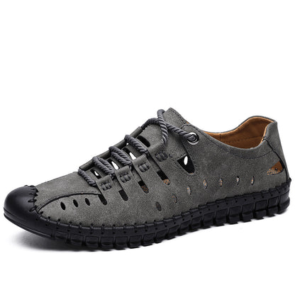 Scarpe estive traspiranti casual in pelle fatte a mano da uomo | 8808 