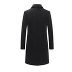 Men's Premium Wool Blend Double Breasted Quilted Long Pea Coat | xz1721
