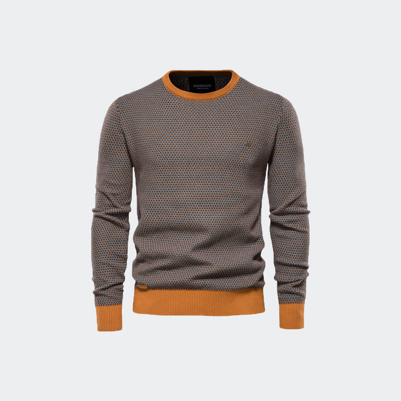 Sweat-shirt basique à col rond et tricot décontracté pour homme | M226