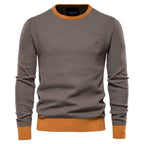 Men's Casual Knitted Round Neck Basic Pullover Sweatshirt | M226