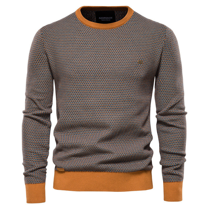 Sweat-shirt basique à col rond et tricot décontracté pour homme | M226