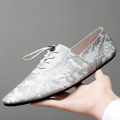 Men's Business Casual Party Formal Pointy Toe Flat Shoes | 2028