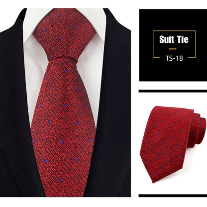 Jacquard Silk Necktie Woven Classic British Style Plaid Neck Ties | TS1-22