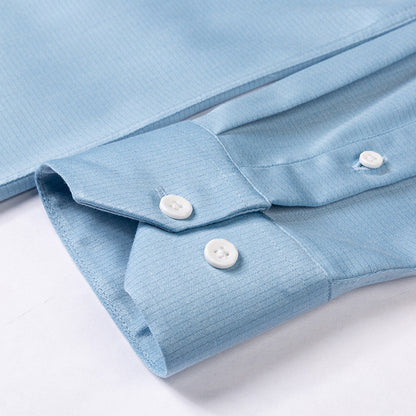 Men Spring Summer Business Wrinkle-Free Solid Color Mulberry Silk Dress Shirts | SC-2210