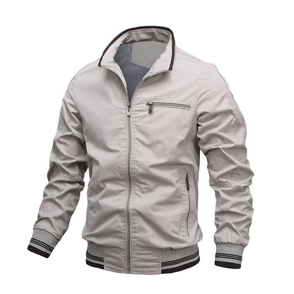 Men's Bomber Jackets Lightweight Windbreaker Spring Fall Full Zip Active Coat Outwear | V01