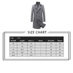 Men's Premium Wool Blend Double Breasted Quilted Long Pea Coat | xz1721