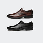 Exotic Men's Genuine Leather Crocodile Print Oxford Shoes-x2108