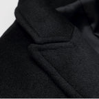 Men's Classic Slim Fit Double Breasted Mid Long Wool Blend Pea Coat | 1721