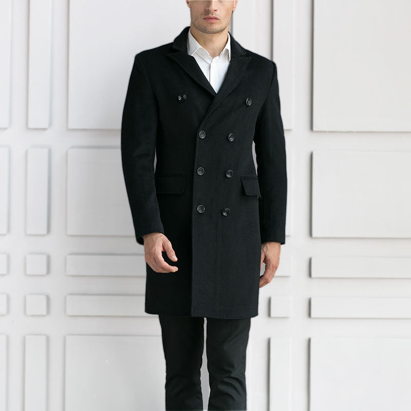 Mens wool pea coat slim fit hotsell