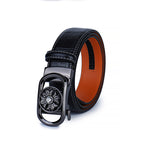 Men's Croc Style Real Leather Ratchet Belt For Jeans Casual Trouser & Suits - Available in Waist Size 28” - 46”