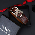 Men's Croc Style Real Leather Ratchet Belt For Jeans Casual Trouser & Suits - Available in Waist Size 28” - 46”