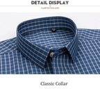 Men Thin Plaid Cotton Casual Slim Fit Long Sleeve Button Down Dress Shirts Spring Summer  |  MC-2228