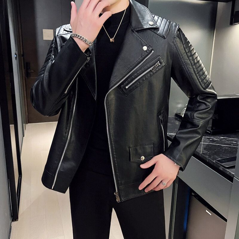 Veste en cuir de qualité supérieure pour homme de style punk | PP6611