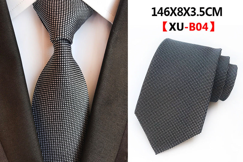 Men Ties Stripes Woven Silk Necktie For Formal Business Party |  XU-B