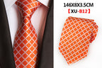 Men Ties Stripes Woven Silk Necktie For Formal Business Party |  XU-B