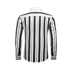 Men's Casual Long Sleeve Button-Down Shirts Striped Dress Shirts | MC255371